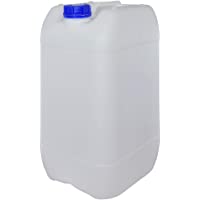 Bidón Garrafa Plástico 25 litros apilable. Apta para uso alimentario. Homologación para transporte. (1 Unidad)